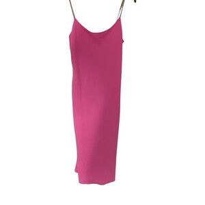 Amanda Uprichard Pink Slip Dress with Chain Straps Small